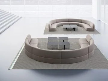 GUEST - Curved fabric sofa by La Cividina - view 2